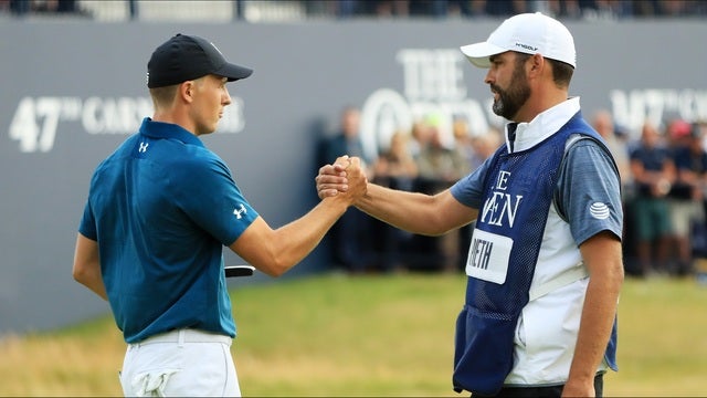 Spieth shares lead heading into Sunday at The Open