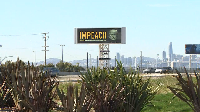 "IMPEACH Donald Trump" billboard debuts on Bay Bridge