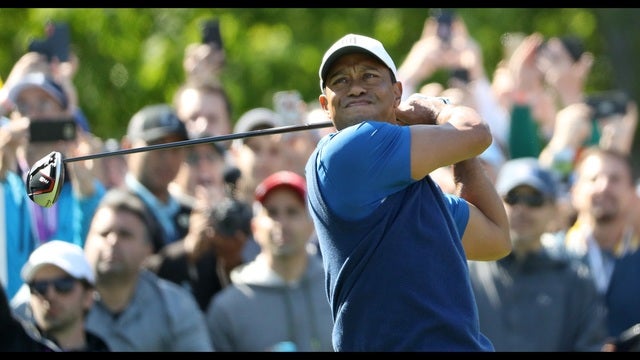 Woods 9 shots behind Koepka after 72 in 1st round of PGA