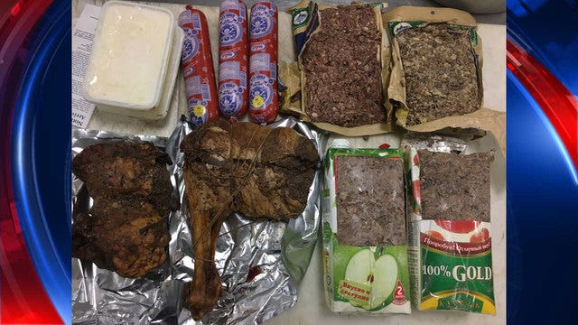 42 pounds of horsemeat, horse genitals seized at Dulles Airport