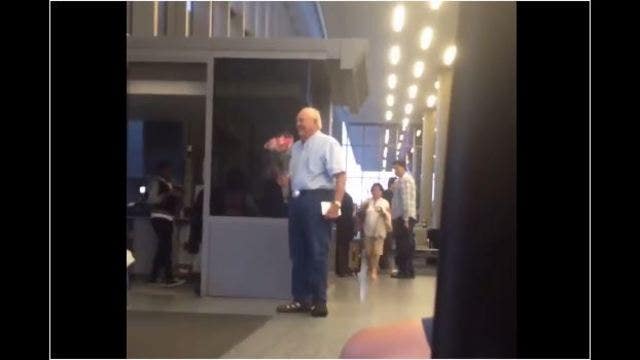 VIRAL: Video of elderly man waiting at airport