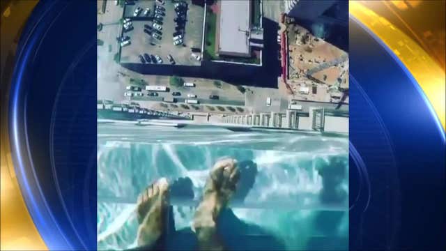 Take a dip: Swim high above the city of Houston