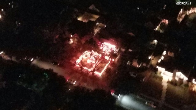 Police helicopter mistakes Christmas lights for house fire