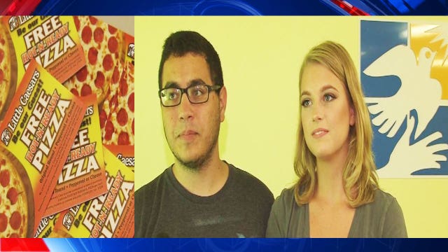 Couple wins free pizza for a year, donates all of it to charity