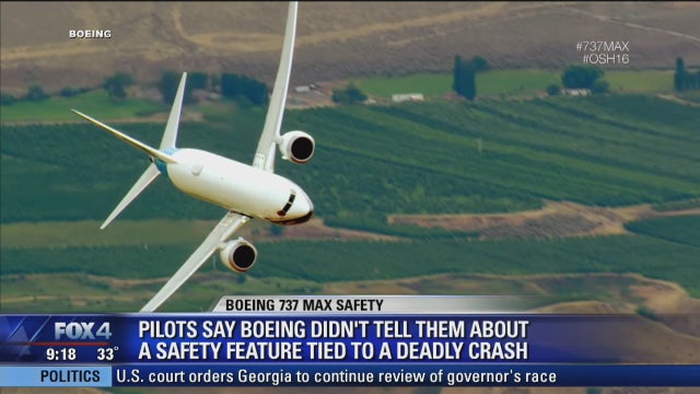 Pilots says Boeing didn't disclose jet's new control feature