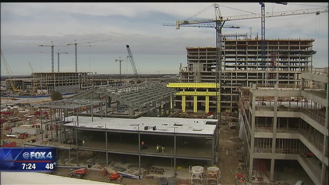 Legacy West shopping center under construction in Plano