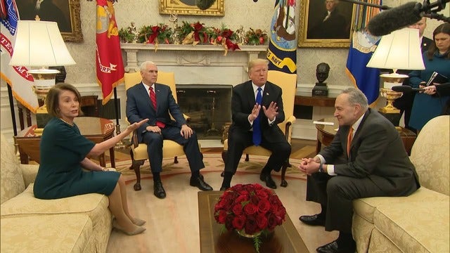President Trump bickers with Democratic leaders, threatens government shutdown