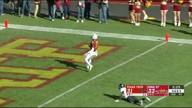 Safety, Butler TD push Iowa State past Texas Tech 40-31