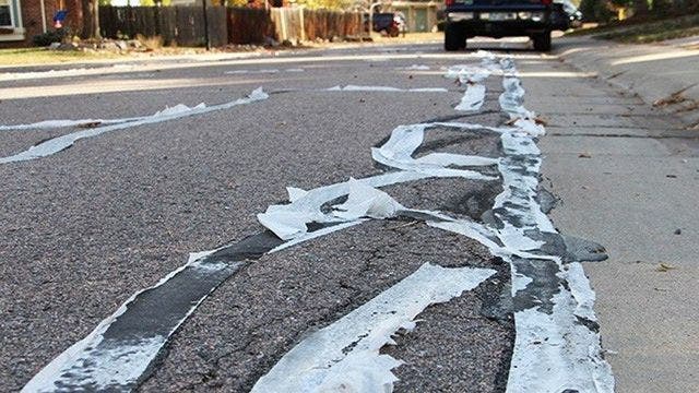 City uses toilet paper to help repair cracked roads
