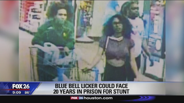 Woman who licked Blue Bell ice cream in viral video could face 20 years in prison