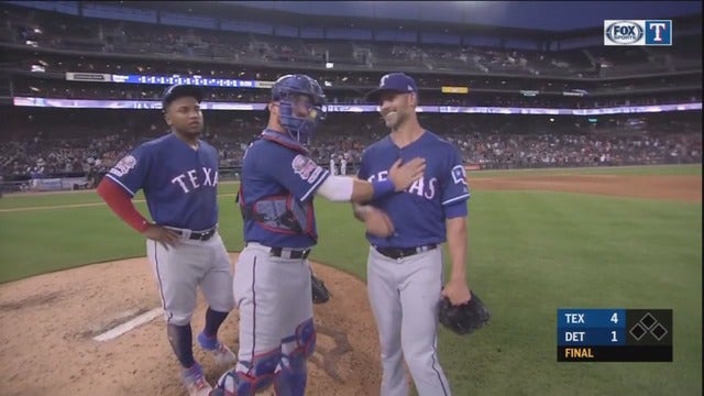 Minor goes the distance as Rangers beat Tigers 4-1
