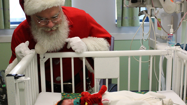 PHOTOS: Santa visits babies in Fort Worth NICU