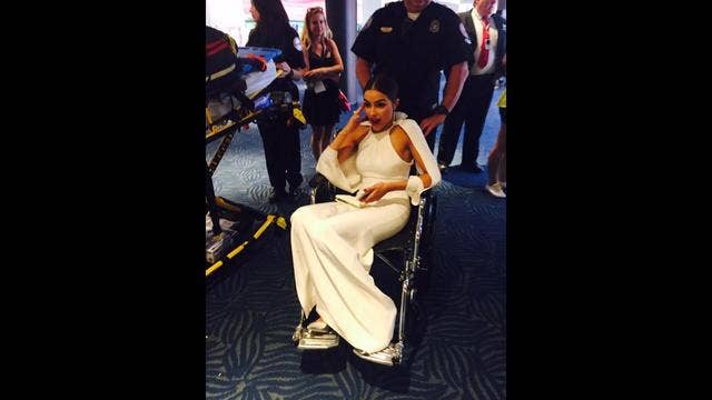 Olivia Culpo nearly faints on Emmys red carpet in hot temps