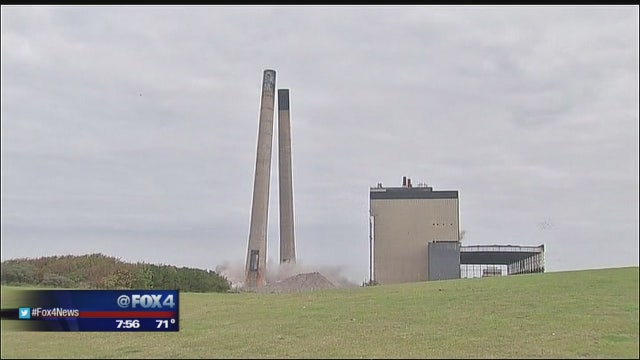 VIDEO: Chimney stacks demolished