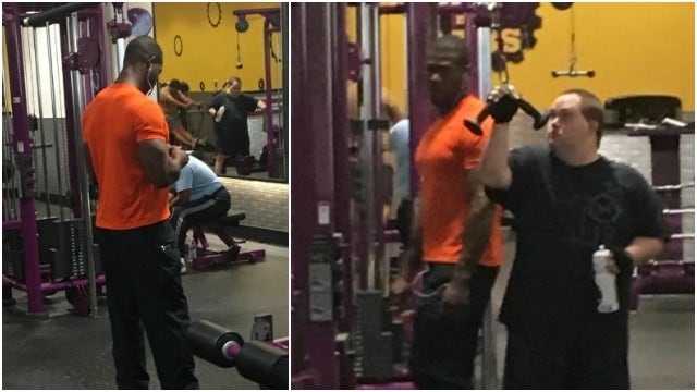 Kindhearted man finds new workout buddy