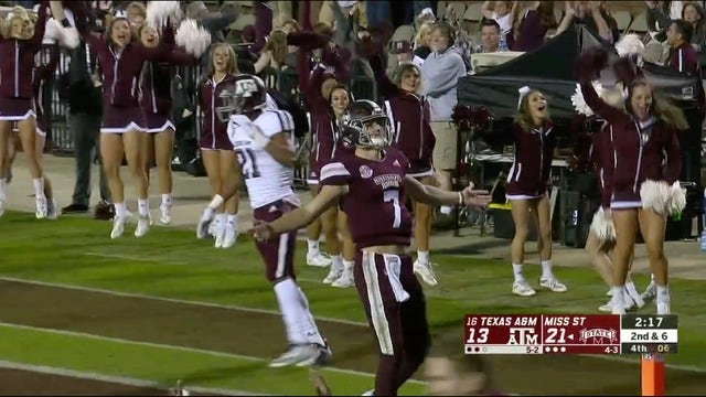 Mississippi State upsets No. 16 Texas A&M, 28-13
