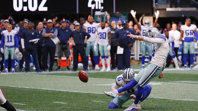 Maher boots FG on final play, Cowboys beat Falcons 22-19