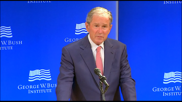 George W. Bush condemns Trump-era America: 'Bigotry seems emboldened'
