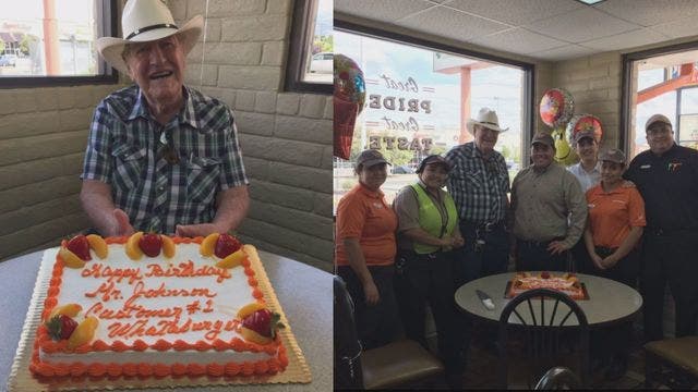 Whataburger staff planned birthday surprise for regular diner turning 80