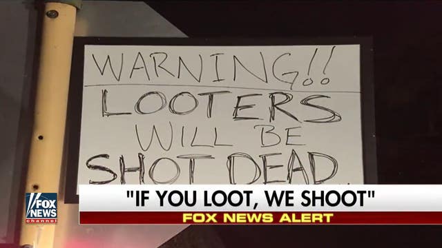 'You Loot We Shoot': Texans lay down the law after Harvey
