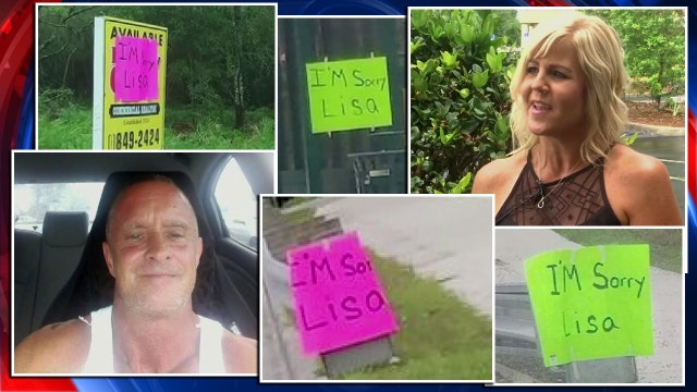 After fumbled first date, New Port Richey man puts apology signs all over town