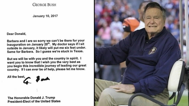 George H.W. Bush won't attend inauguration for health reasons