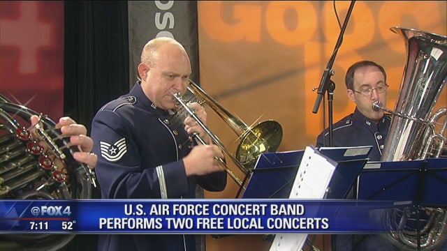 Air Force band performing for 2 free concerts