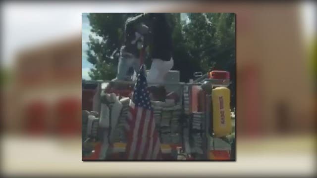 Video shows fight on top of DC fire truck; 3 arrested