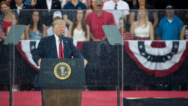 In Fourth of July speech, Trump praises Revolutionary War Army that ‘took over the airports' in 1775