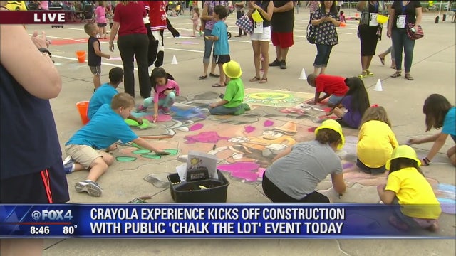 Crayola Experience kicks off construction with chalk event