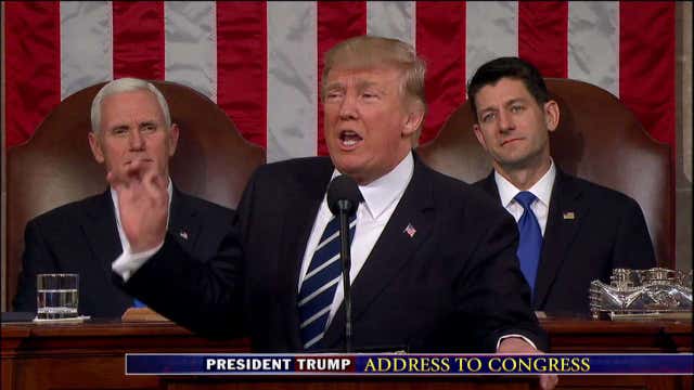 Presidential Trump says 'join forces' for new greatness