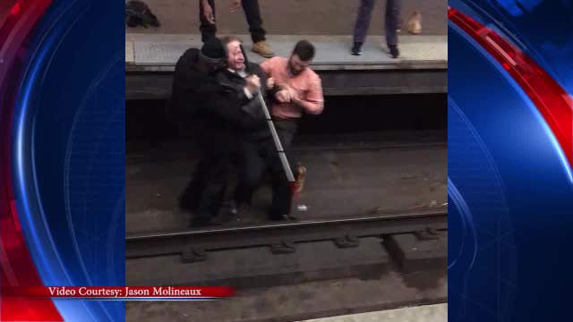 VIDEO: Visually-impaired man rescued from MARTA tracks
