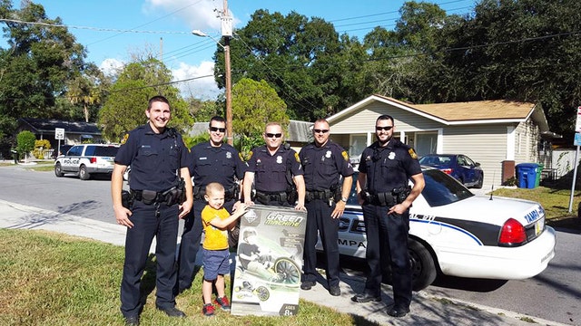 Officers save 5-year-old's birthday after burglary