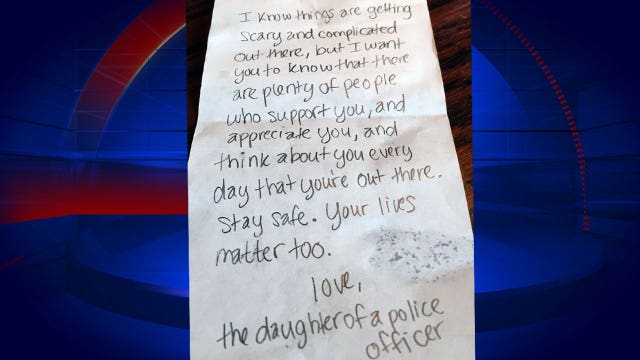 Deputies brought to tears after lunch is paid for by restaurant employee