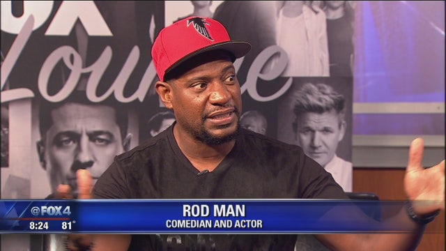 Comedian Rod Man on stage in Arlington
