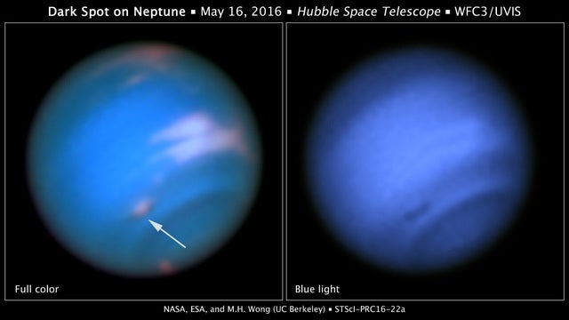 Spotted on Neptune: Dark vortex nearly the size of the US