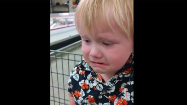 VIDEO: Little boy cries over not being able to get Blue Bell