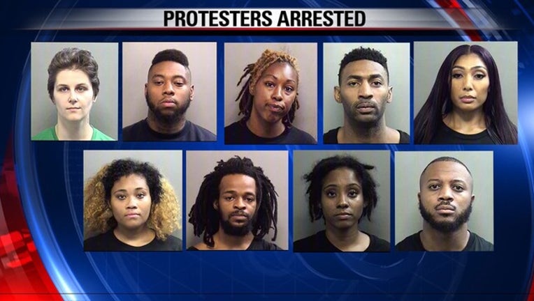 4ab4ac95-Dallas Nine cowboys stadium protesters arrested