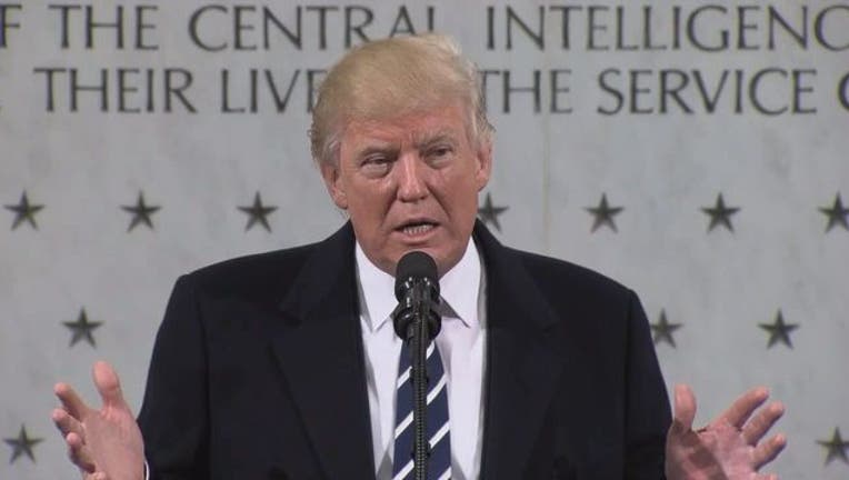 President Donald Trump speaks to CIA officials-401720
