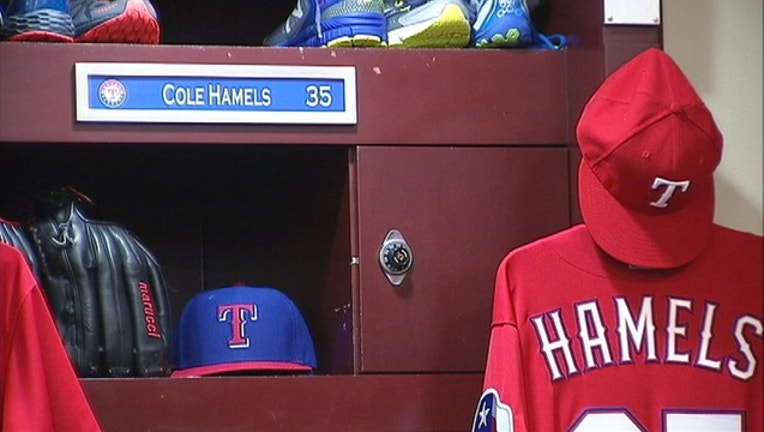 Cole Hamels locker