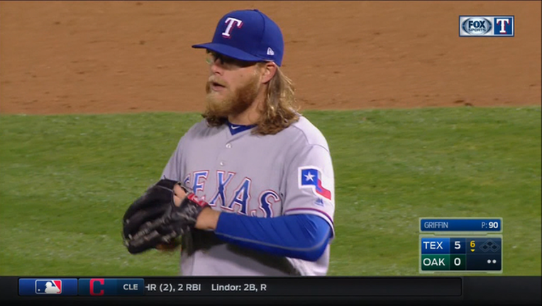 RANGERS VS A'S A.J. Griffin