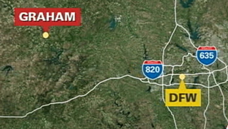 graham texas locator map