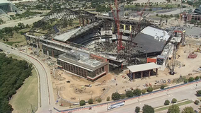 Construction on Globe Life Field nearly 75% complete