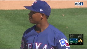 Semien homers, A's beat Rangers 6-5 on walk-off walk