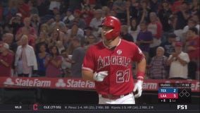 Calhoun, Trout lead Halos past Rangers 5-2, snap 5-game skid