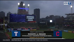 Rangers-Indians game postponed by rain