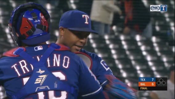 Calhoun powers Rangers past Orioles 7-6