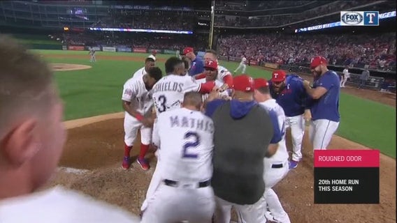 Odor homers in 10th inning to lift Rangers over Tigers 5-4