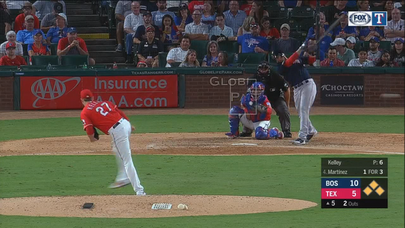 Rodriguez labors for 19th win as Red Sox beat Rangers 12-10