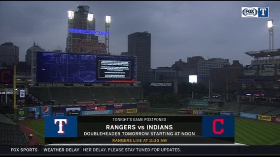 Rangers-Indians game postponed by rain